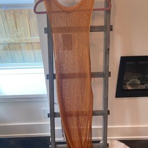 PrettyLittleThing metallic knitted maxi dress